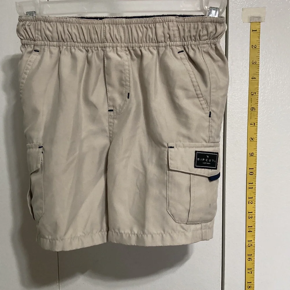 RIPCURL Boys Surf Walking Hiking Camping Khaki Cargo Shorts Boys Size 2